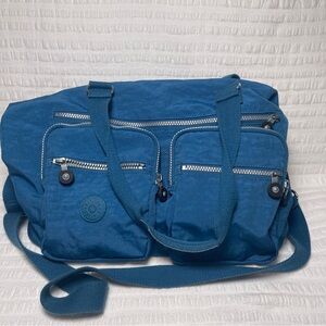 Kipling Teal Travel Tote Bag Crossbody Large